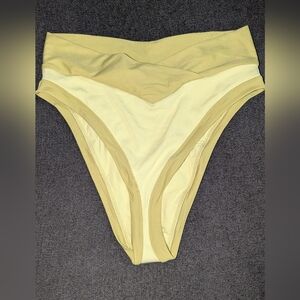 Yellow High-Waisted Bikini Bottoms